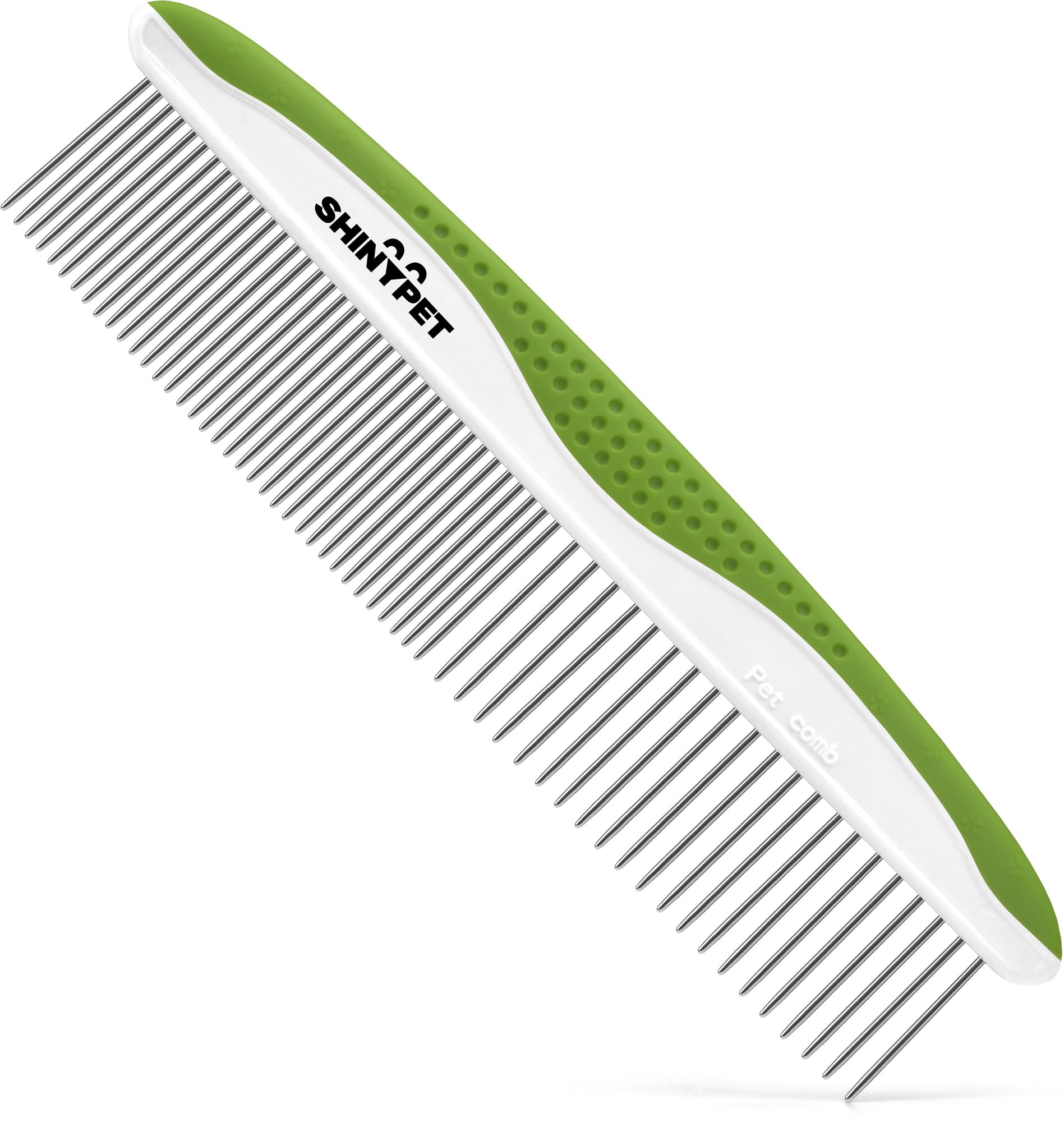 Photo 1 of Dog & Cat Comb – Removes Tangles, Knots, and Matted Fur – Grooming Tool with Stainless Steel Teeth and Non-Slip Handle – Best Pet Hair Comb for Home Grooming Kit – Includes eBook Guide