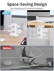 DEPOW Power Strip Tower Surge Protector with 9