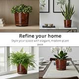 KORAD Wood Large Flower Indoor Plant Pot with Saucer 26 cm 10.2 in view 6