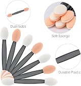 G2PLUS 50PCS Sponge Eyeshadow Applicators Disposable Beige Density 5 cm view 3