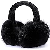 Itopupi Ear Muffs for Women & Men, Faux Fur Earmuffs, Fuzzy Earmuffs for Winter Sports