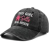 Waldeal Women's This Girl Real Estate Baseball Cap Adjustable Washed Twill Dad Hat