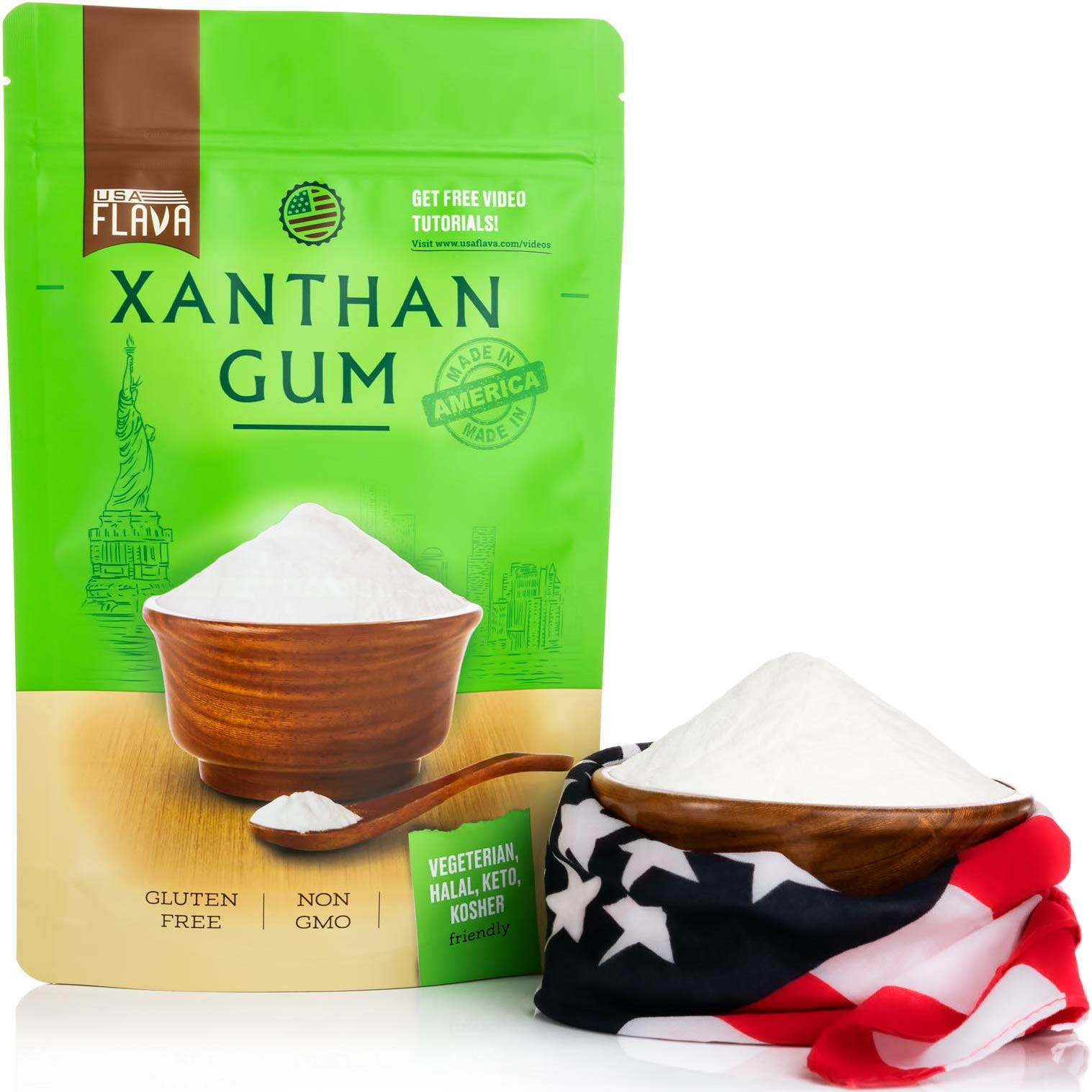 Made in USA Xanthan Gum (8 oz), Premium Quality, Food Grade Thickener