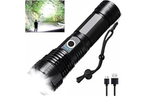 Lylting LED Flashlights High Lumens Rechargeable, 990,000 Lumens Brightest Handheld Flashlight, 5 Modes Powerful Multifunctional Flash Light Waterproof Flashlight for Home Camping