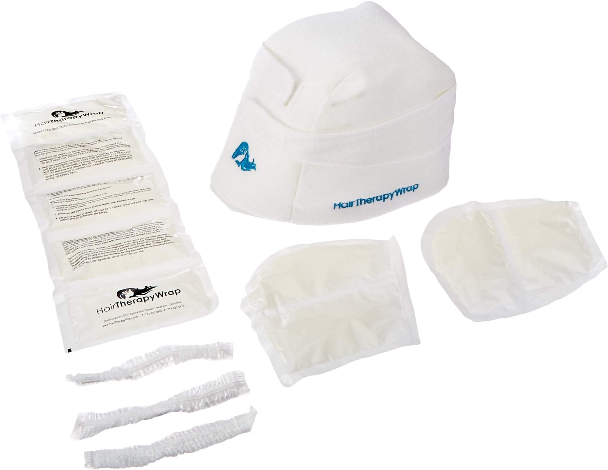 Hair Therapy Wrap - Cordless Heating Cap - White