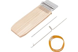 arricraft Wood Knitting Looms, Mini Weaving Frame Loom Kit with Pin Rubber Findings for DIY Weaving Arts, Repair Clothes, Mending Jeans