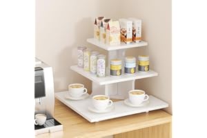 HAOWUJIN 3 Tier White Display Shelves for Vendors, Display Stand Portable for Shop Retail, Display Stands for Vendor Events, Candles, Glasses, Crafts, Jewellery, Farmers Market Stand