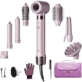 Mythsight StyleVibe Dual Voltage 8-in-1 Air Styler with Diffuser Hair Dryer | Auto Curlers (L/R), Hair Straightener, Travel Adapter &amp; Case for Fast Drying, Frizz-Free Volume &amp; Smooth Blowouts Styles