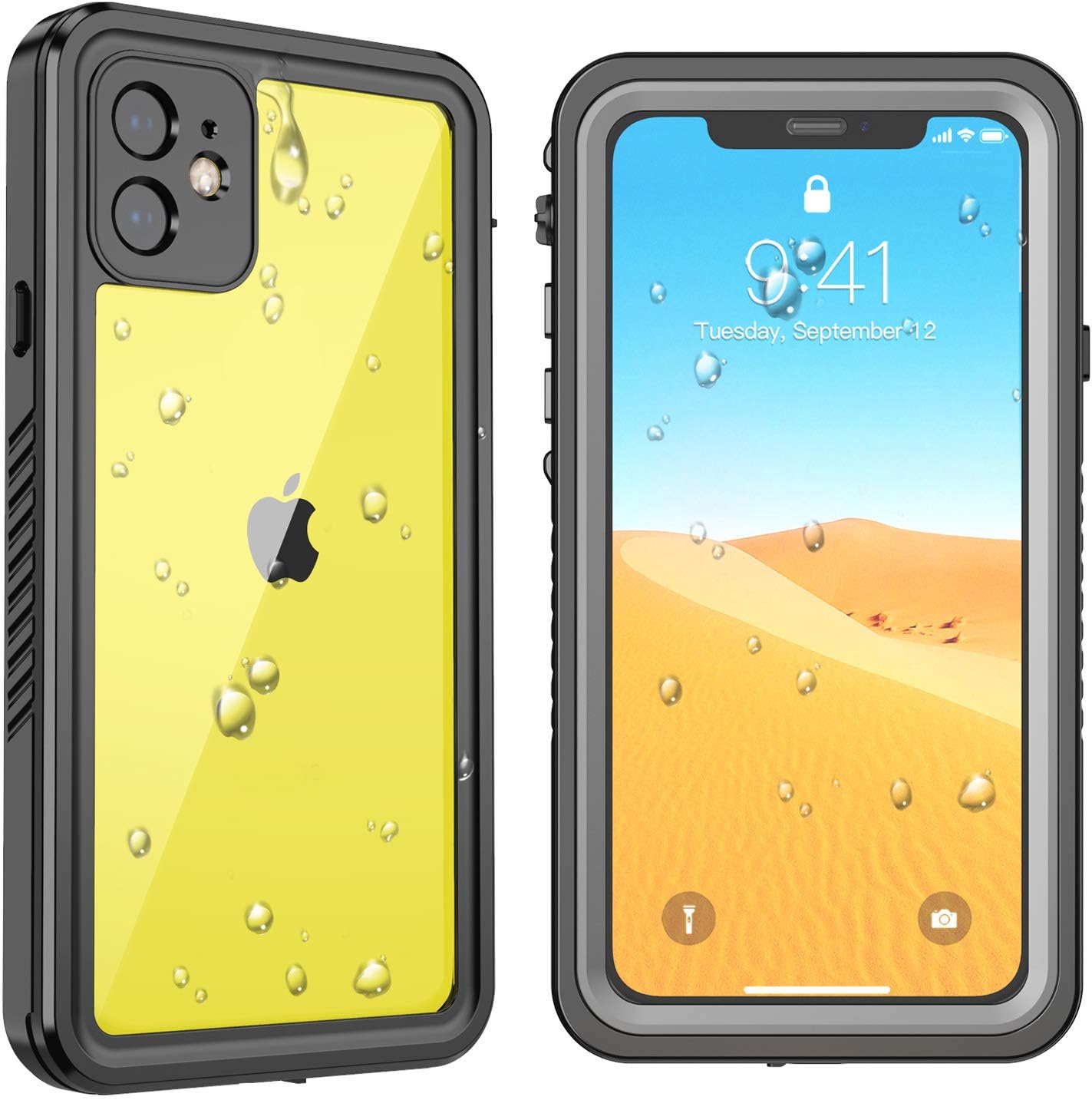 KUMEDA Waterproof for iPhone 11 Case,Built-in Screen Protector IP68 Certified Heavy Duty Protection Underwater Cover Skin for iPhone 11 6.1 Inch 2019 Release