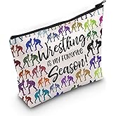 LEVLO Wrestling Sport Cosmetic Make Up Bag - Red - Zipper - Travel, Toiletry - Cosmetic Case