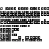Keychron KSA Profile Double-Shot PBT Keycap Set, 137 Keys White on Black, Compatible with MX Mechanical Switches, Non-Shine-Through, Fits ANSI Layouts (100%, TKL, 96%, 75%, 65%, 60%)