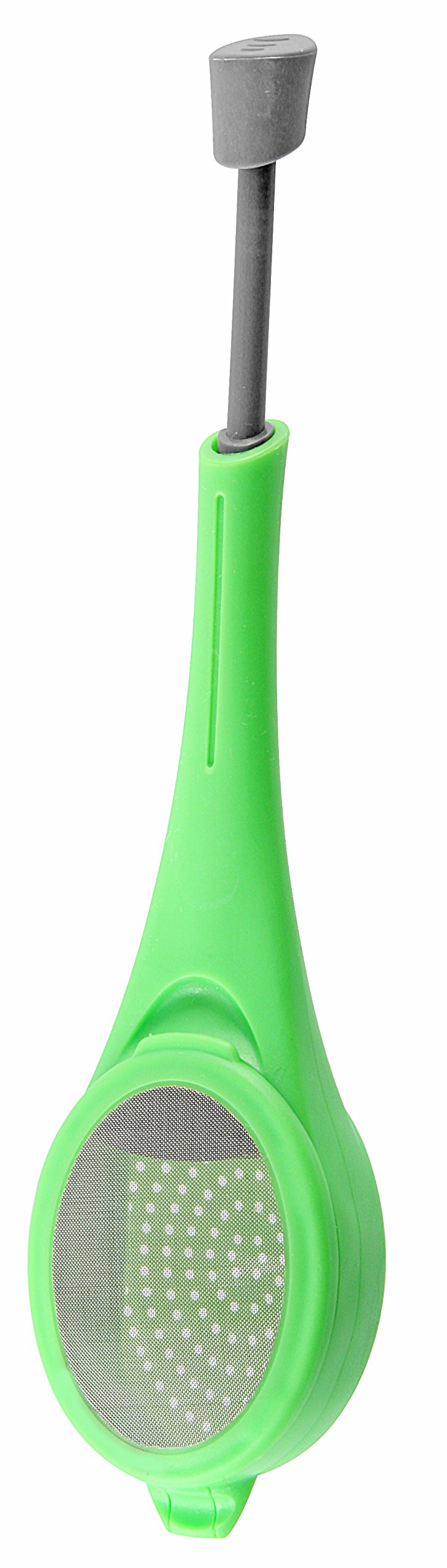 Fackelmann Tea Infuser with Press of Stainless Steel, Green, 6.9 x 1.6-Inch