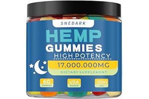 SNEDARK Hemp Gummies Advanced Extra Strength- High Potency Natural Hemp Oil Extract Gummy, Great for Peace & Relaxation,Naturals Fruit Flavors,Made in USA