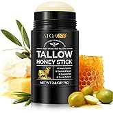 NIFEISHI Organic Beef Tallow for Skin, 100% Grass Fed Beef Tallow and Honey Balm Stick for Face and Body, Tallow face Moisturizer for Dry and Sensitive Skin, Natural Formula - 2.6 FLoz