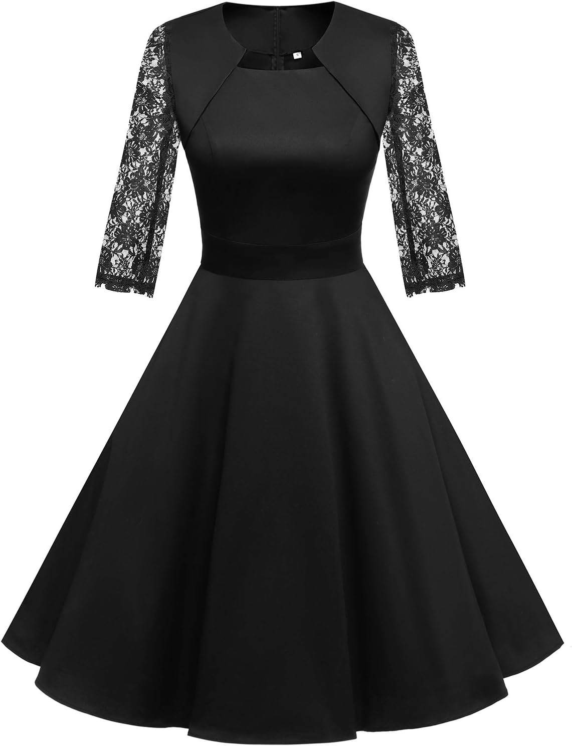 Homrain Women's 1950s Retro Vintage A-Line Cap Sleeve Cocktail Swing Party Dress
