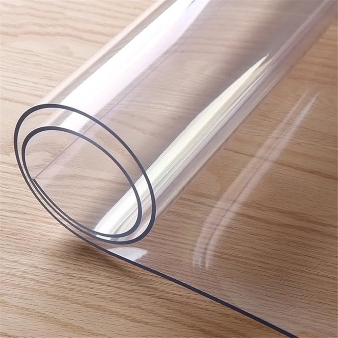 Yunhigh Round Clear Plastic Tablecloth PVC Waterproof Kitchen Dining