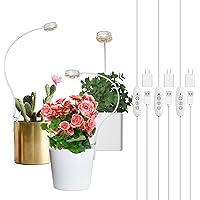SANSI Grow Lights for Indoor Plants, Pot Clip LED Plant Light for Growing Full Spectrum, Plant Growing Lamp 4-Level Dimmable 