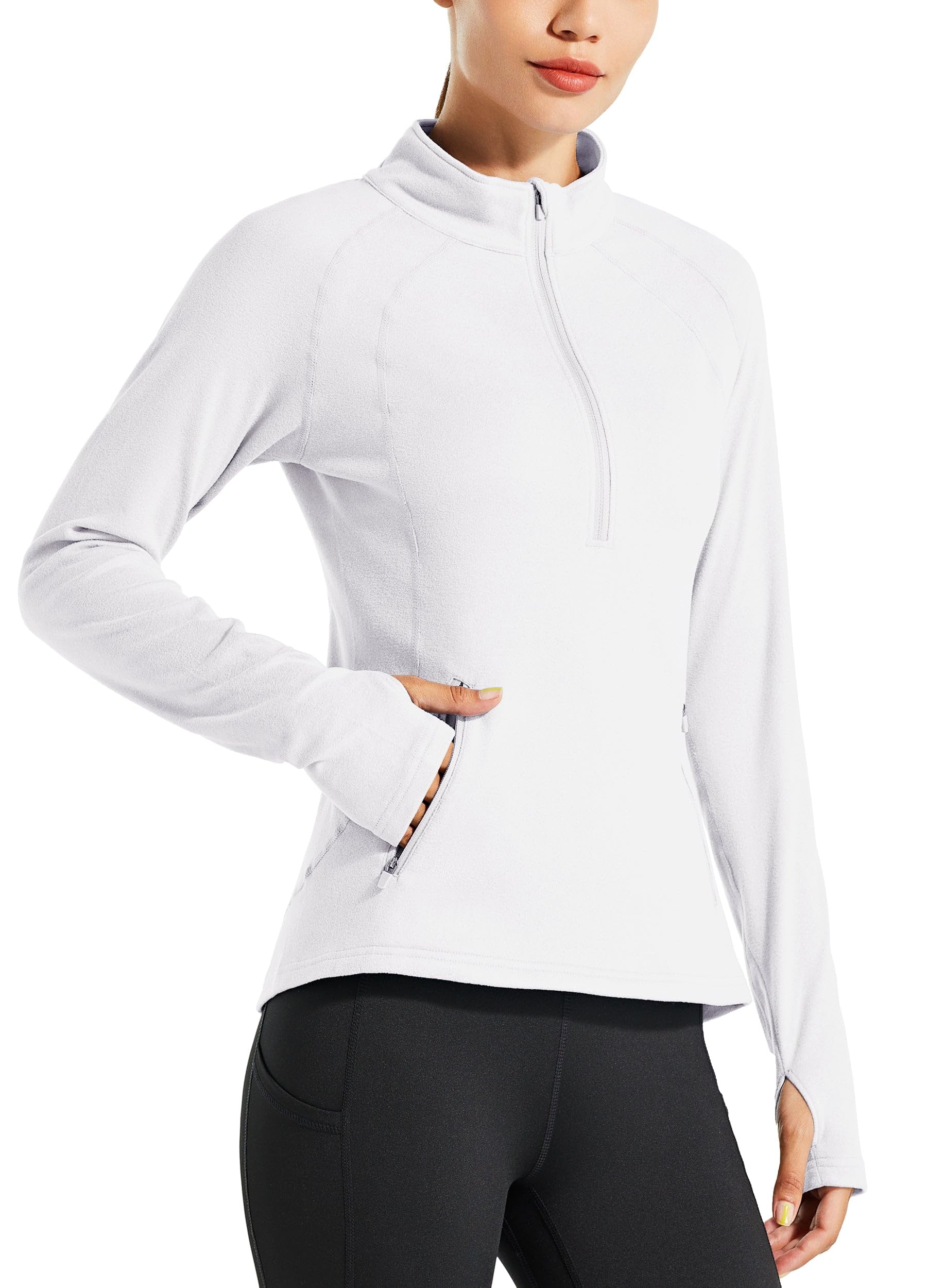 Willit Women's Fleece Running Jacket Pullover