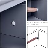 Yaheetech Bathroom Storage Cabinet with 3 Drawers 1 Door Gray view 8