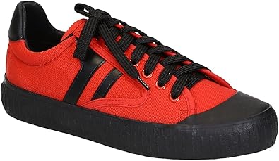 womens red canvas sneakers