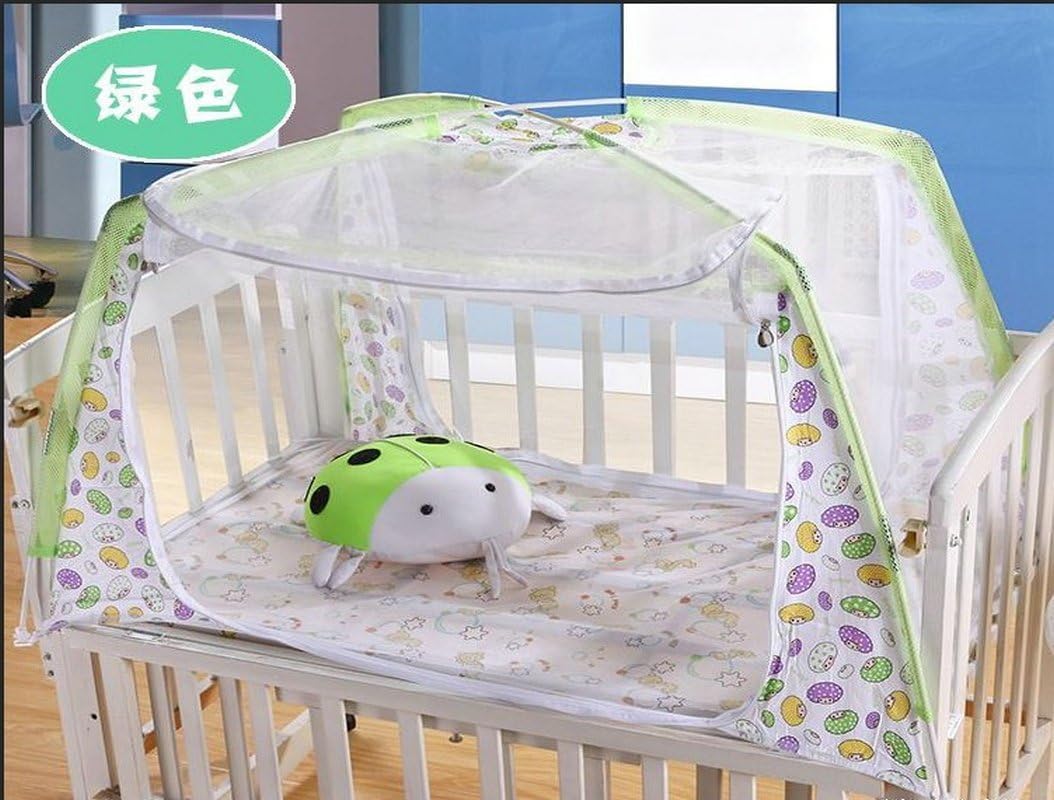 Masals Children Travel Tent Crib Multi-Function Playpen Foldable Baby Bed Mosquito Net (green)