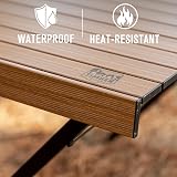 Timber Ridge Folding Camping Table 108x71cm Aluminum 4-6 Person Brown view 5