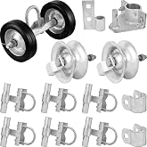 Rolling Gate Hardware Kit, Heavy Duty Sliding Gate Kit, Galvanized Sliding Gate System with 6" Double Wheel Carrier &amp; 5" Pipe Track Rollers for 1-5/8" Track, Standard DIY Kit