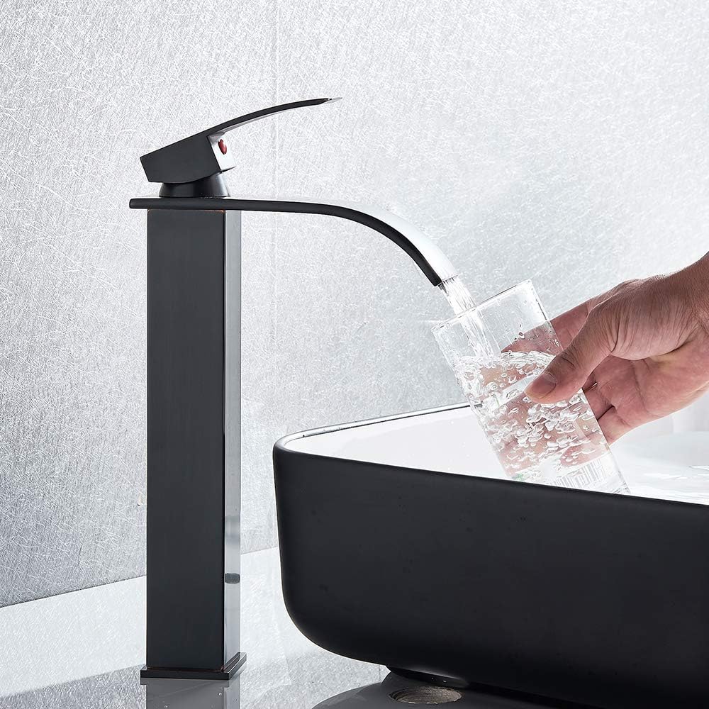 Onyzpily Tap Bathroom Sink Mixer Tap Black Single Lever Mixer Tap