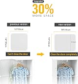 HOMIDEC Portable Wardrobe Foldable Closet with 16 Compartments 3 Hanging Rails view 4