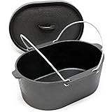 BBQ-Toro Potjie 8 Liter | Gusseisen Hexenkessel Mit Füßen