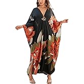 sunforyou Kaftan Dresses for Women Stylish Caftans Plus Size Beach Cover up Soft Loungewear