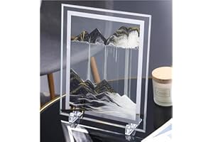 ORDERSOON 3D Deep Sea Sandscapes Moving Sand Art Picture Liquid Motion Sand Art for Adult Kid Desktop Art Toys for Home Decor