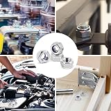 Leryati M10 Nylock Nut Stainless Steel Nylon Insert 10Pcs DIN985 A2 V2A view 7