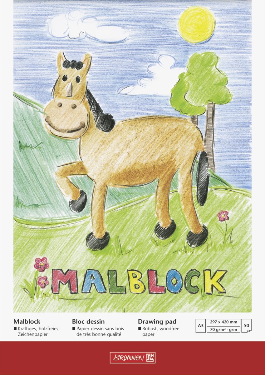 Brunnen 1047304 Drawing/Drawing Pad A3 70 g/m2 – 50 Sheet (S)