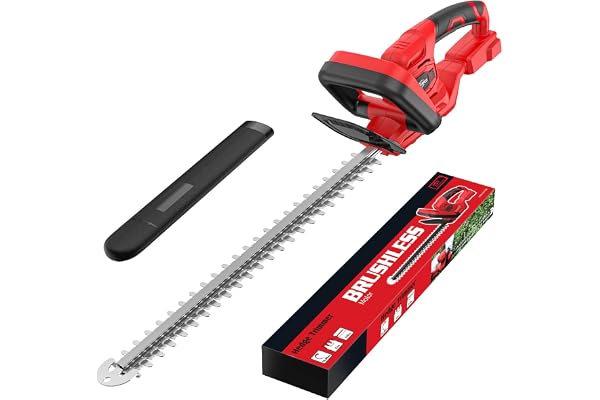Hedge Trimmer Compatible for Milwaukee 18V Battery,Cordless Electric Hedge Trimmer with 1600RPM Brushless Motor, 22'' Dual-Ac