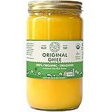 Pure Indian Foods Organic Grassfed Original Ghee, 28.8 oz, Clarified Butter, Pasture Raised, Non-GMO, Gluten Free, Made in US