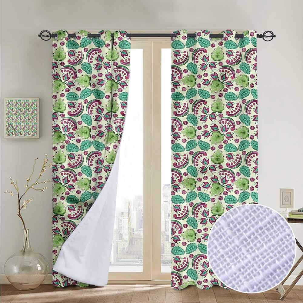 Amazon.de: NUOMANAN Schlafzimmervorhänge, Paisley, Blumenarrangement