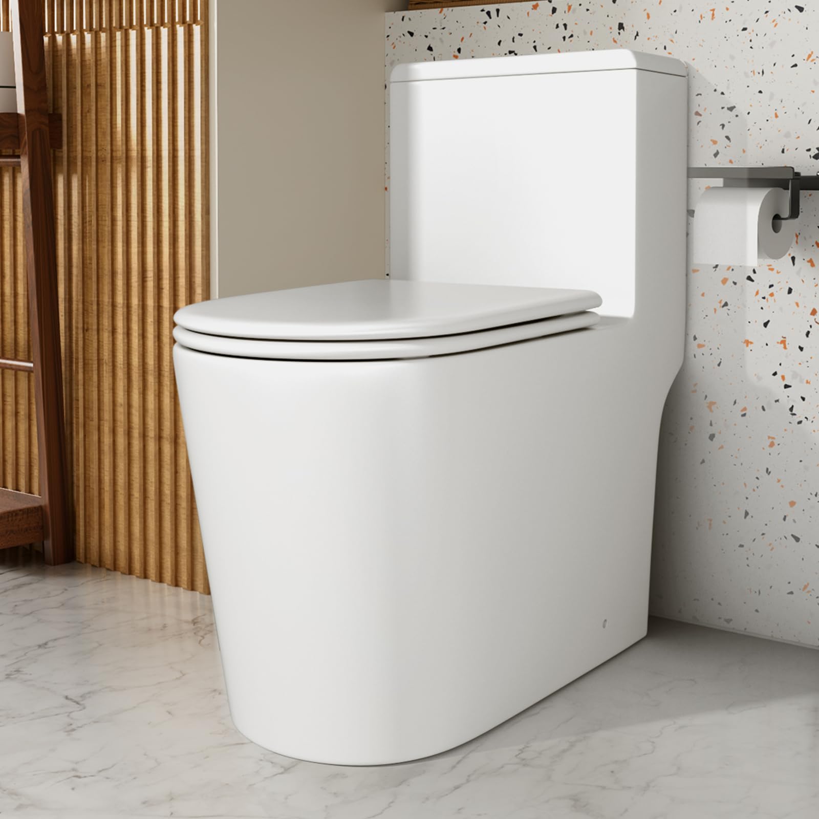 GIVINGTREE Dual Flush Elongated Standard One Piece Toilet with ...
