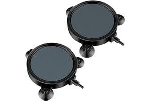 Pawfly Aquarium 4 Inch Air Stone Disc Bubble Diffuser Release Tool for Air Pumps Buckets Fish Tanks Ponds DWC Reservoirs and Circulation System - 2 Pack