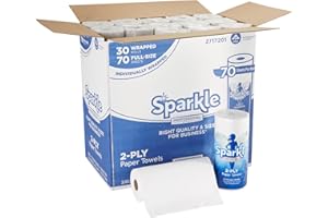 Georgia-Pacific Sparkle Professional Series 2-Ply Perforated Kitchen Paper Towel Rolls by GP PRO (Georgia-Pacific), 2717201, 70 Sheets Per Roll, 30 Rolls Per Case