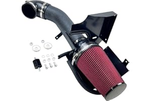 LLANNDER 4" Cold Air Intake System + Heat Shield For 99-06 GMC/Chevy V8 4.8L/5.3L/6.0L / Silverado 1500/2500/3500 (Red)