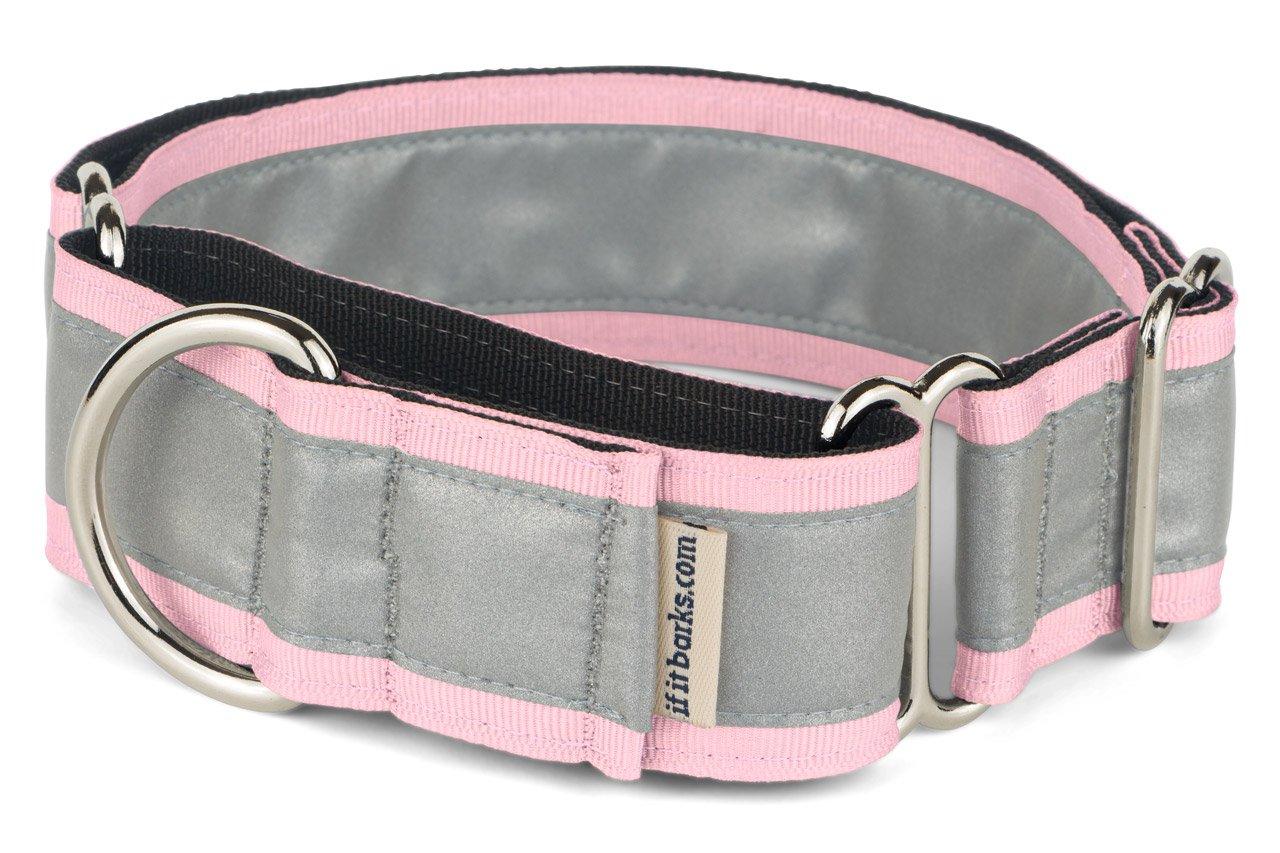 If It Barks 1.5" Reflective Martingale Collar For Dogs Adjustable Made In USA Strong