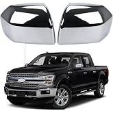 Chrome Side Mirror Covers Caps Replace for 2015-2020 Ford F150 | Directly Replace Style, Not Sticker Style