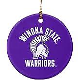 GRAPHICS & MORE Winona State University Warriors Logo Porcelain Holiday Christmas Tree Ornament - 2.8" (7.1 cm)