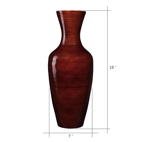 Buy Villacera Handcrafted 18 Tall Brown Jar Vase For Silk Plants