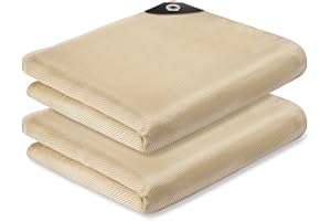 kanhiro 2 Pack Welding Blanket 4x6 ft - Heavy Duty Fiberglass Heat Resistant Fabric, 1022 °F Fire Resistant Blankets, High Temp Insulation Blanket for Industrial, Smoker, Camping, Grill