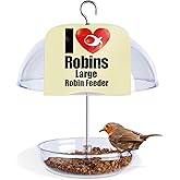 Mealworm Feeder - Jacobi Jayne® Pearl Feeder - Dome Bird Feeder for Small Birds - Bluebird Feeder for Mealworms - Platform Bird Feeder with Dome Cover - Covered Mealworm Feeder - Attracts Blue Birds