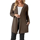 Cardigans Sweaters for Women Lightweight Long Sleeve Open Front Casual Fall Winters Cardigan with Pockets (S-3XL)