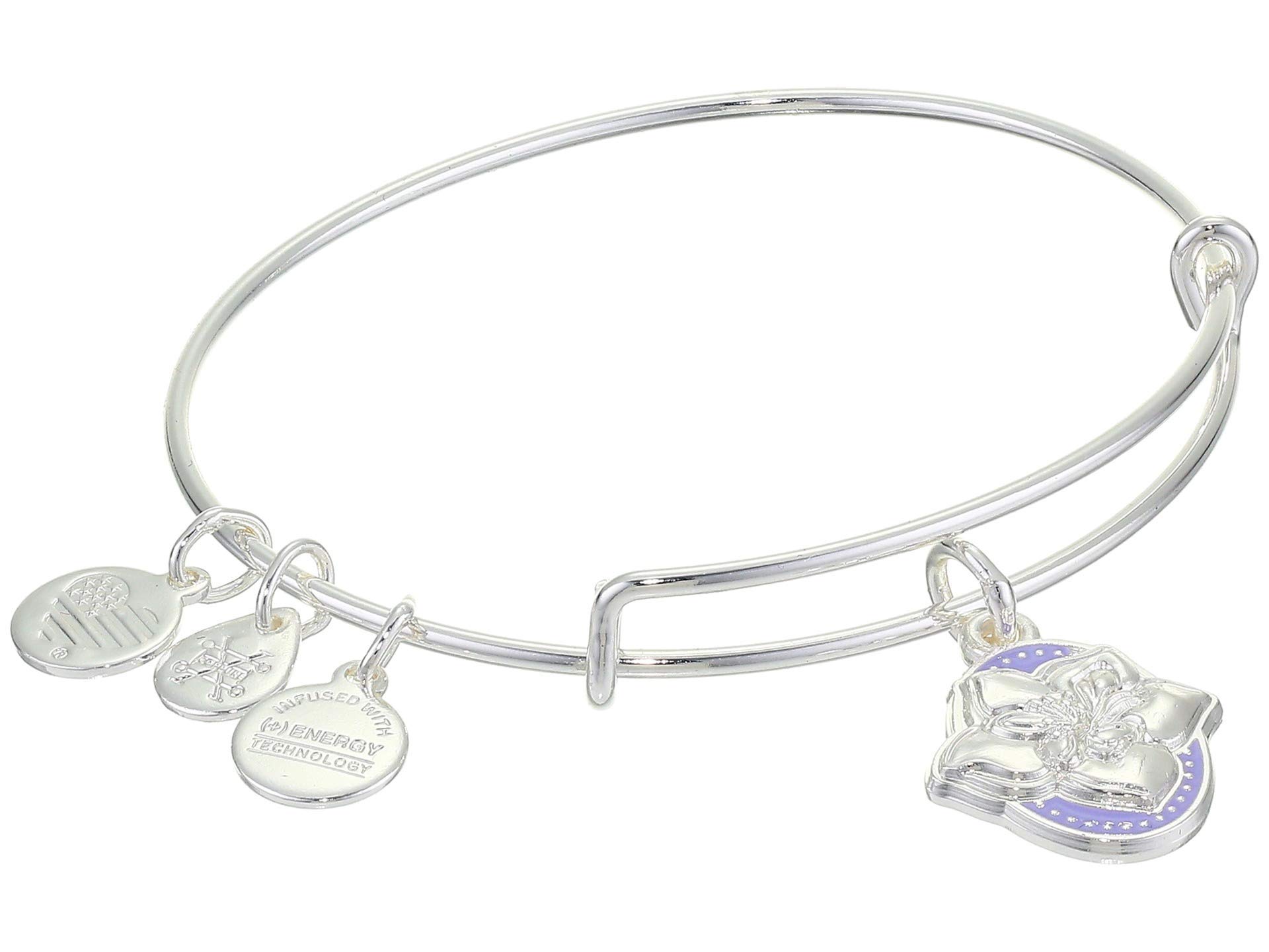 Alex and Ani Color Infusion Brazalete Plata/Flor Silvestre Talla única, A20EBSP04SS, Plata brillante