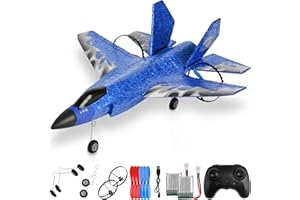 Gordengdy F35 2 CH Fighter RC Airplane - 2.4GHz Remote Control Plane with 6 Axis Gyro & Two Batteries RC Jet Aircraft for Adults Beginners Maximum Control Distance 400 Feet 20 Minutes Flight Time